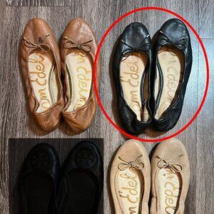 Sam Edelman Felicia Ballet Flat (Black Leather)